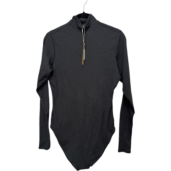 NWT! SKIMS Mock Neck Ribbed Black Thong Bodysuit (XLarge) - Picture 3 of 6